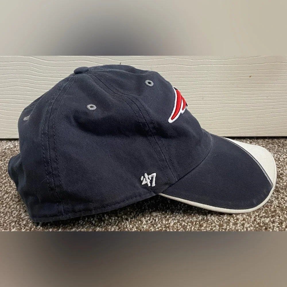 New England Patriots Hat '47 Brand Navy Embroidered Adjustable Strap Cap
